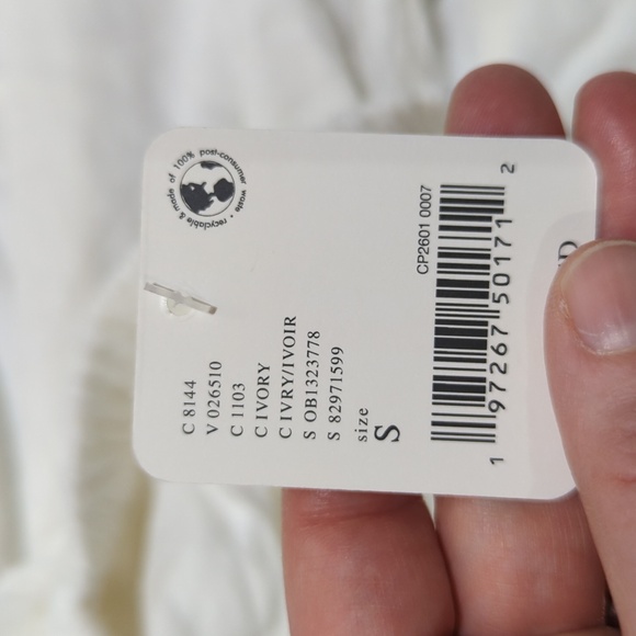 ******"SOLD*******NWT Free People white linen blend wide leg croppe - Picture 8 of 11